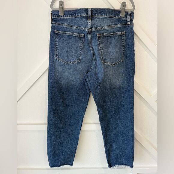 Gap Cheeky Straight High Rise Jean Raw Hem Button Fly Size 33/16 Regular - Picture 6 of 11